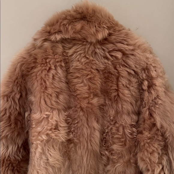 COACH 1941 LAMB SHEARLING LEATHER COAT WITH STITCHED LEATHER FRONT DETAIL SIZE 4 - Picture 9 of 14